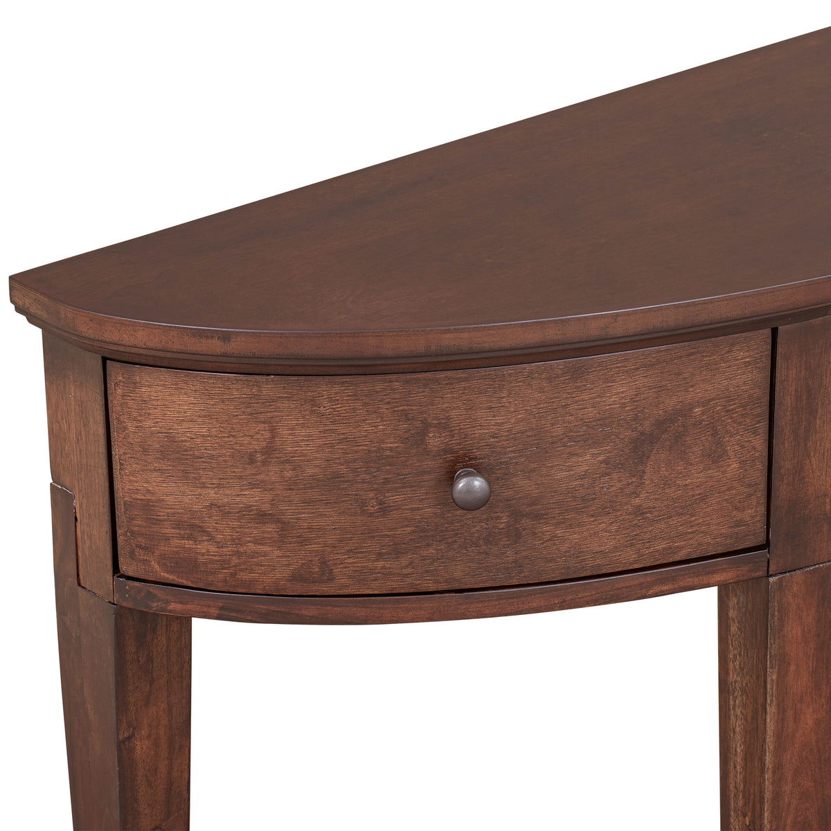 variant-group:rf-n711wf312995aad|Roomfitters Modern Curved Console Table with 3 Drawers and 1 Shelf, Perfect for Hallway, Entryway, or Living Room, Offering Modern Elegance and Practical Storage, Espresso