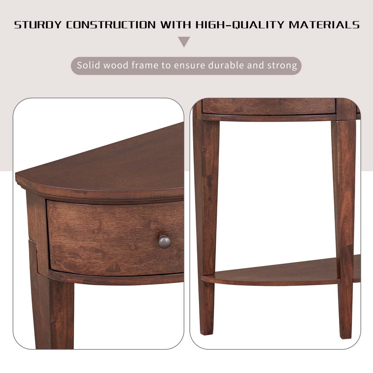 variant-group:rf-n711wf312995aad|Roomfitters Modern Curved Console Table with 3 Drawers and 1 Shelf, Perfect for Hallway, Entryway, or Living Room, Offering Modern Elegance and Practical Storage, Espresso