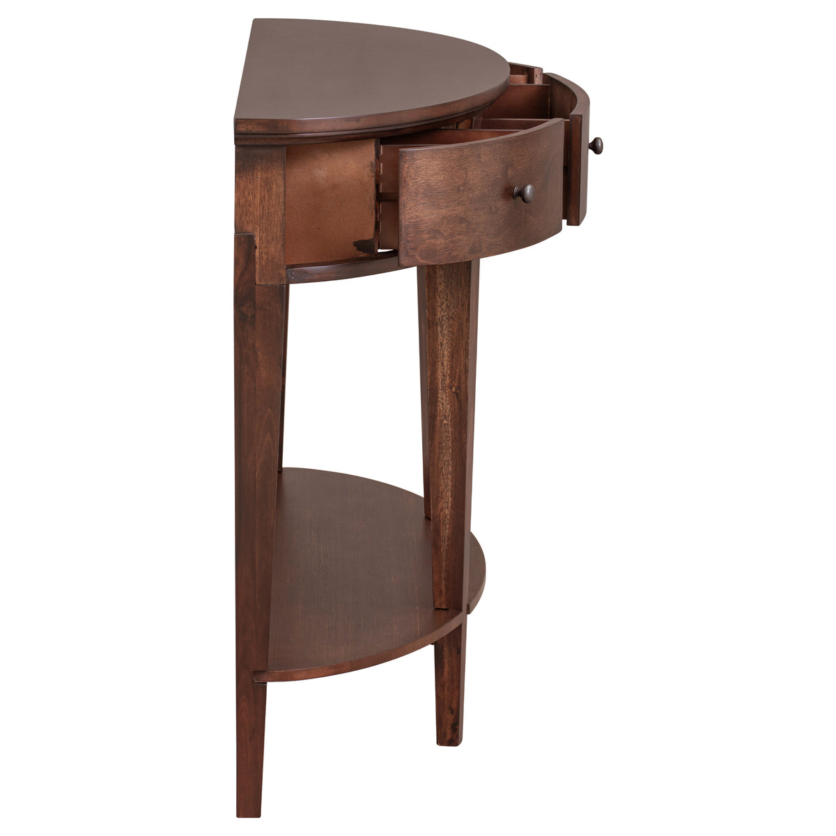 variant-group:rf-n711wf312995aad|Roomfitters Modern Curved Console Table with 3 Drawers and 1 Shelf, Perfect for Hallway, Entryway, or Living Room, Offering Modern Elegance and Practical Storage, Espresso