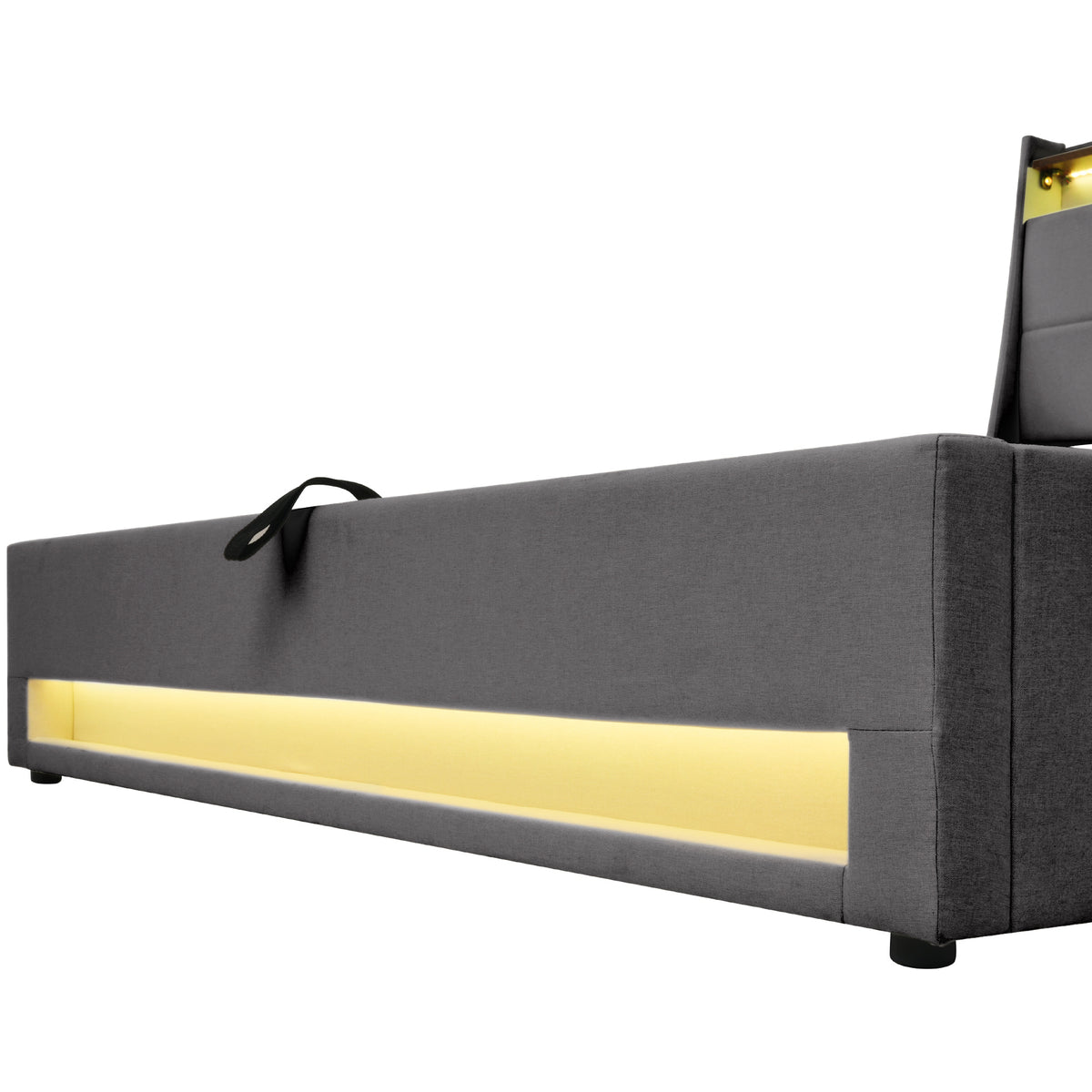 variant-group:rf-n736aa20690708g|Roomfitters Full Size Upholstered Platform Bed with Storage System, USB Charging Ports, Grey