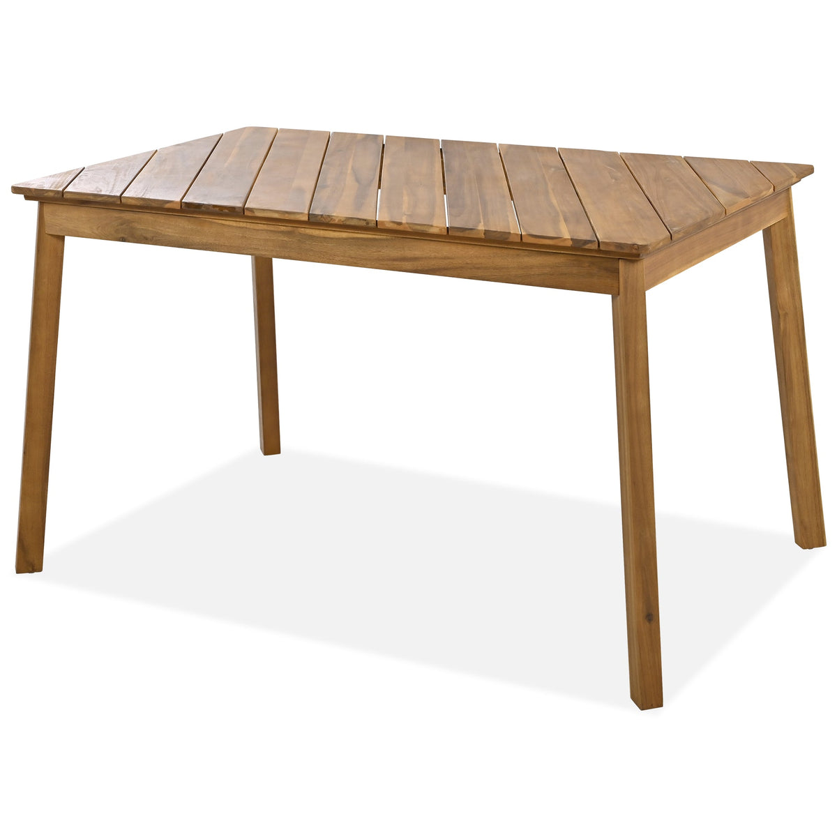 Roomfitters 3 Pieces Acacia Wood Table Bench Dining Set for Outdoor & Indoor Furniture with 2 Benches, Picnic Beer Table for Patio, Porch, Garden, Poolside, Natural Wood Tone Roomfitters