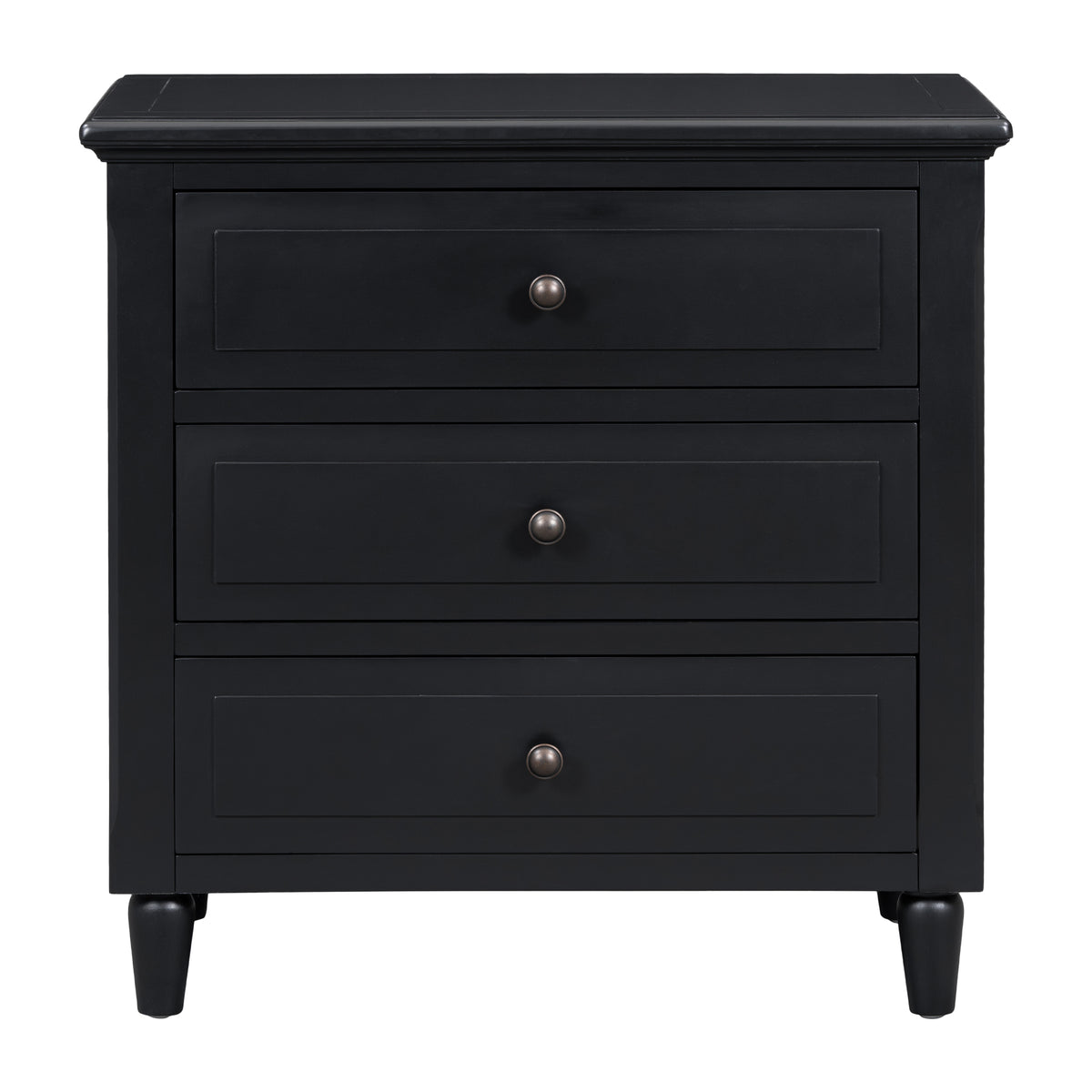 variant-group:rf-n711wf319366aab|Roomfitters 3-Drawer Nightstand Storage Wood Cabinet with Spacious Drawers for Bedroom or Living Room Organization, Durable and Stylish Design, Black