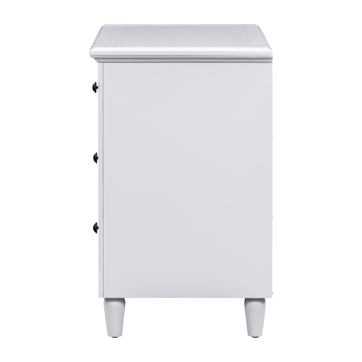 variant-group:rf-n711wf319366aak|Roomfitters 3-Drawer Nightstand Storage Wood Cabinet, Perfect for Bedroom or Living Room with Durable Wood Design and Ample Storage Space, White