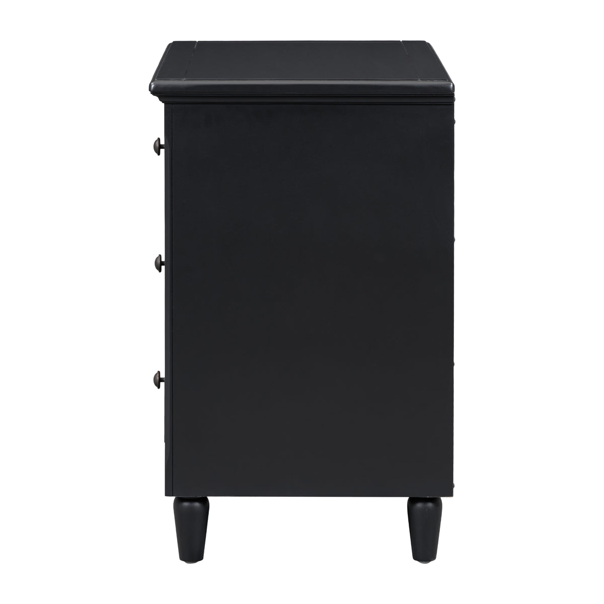 variant-group:rf-n711wf319366aab|Roomfitters 3-Drawer Nightstand Storage Wood Cabinet with Spacious Drawers for Bedroom or Living Room Organization, Durable and Stylish Design, Black