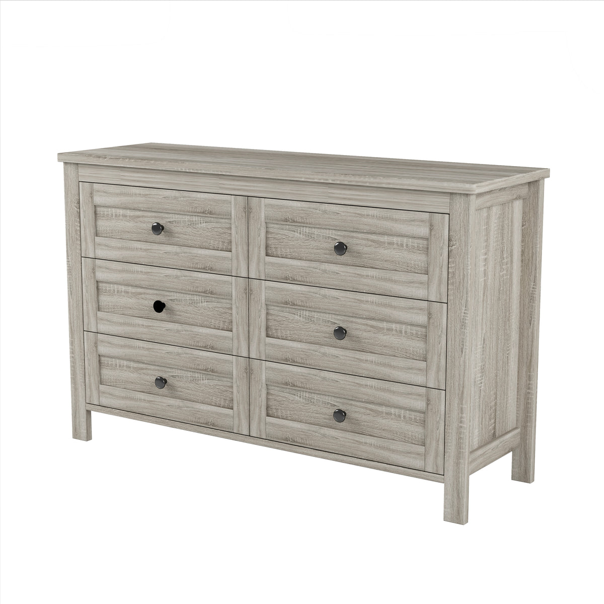 variant-group:rf-n733s369048g|Roomfitters 3 Piece Bedroom Set, Full Farmhouse Platform Bed with Sliding Headboard, Bedside Tables, Antique Gray