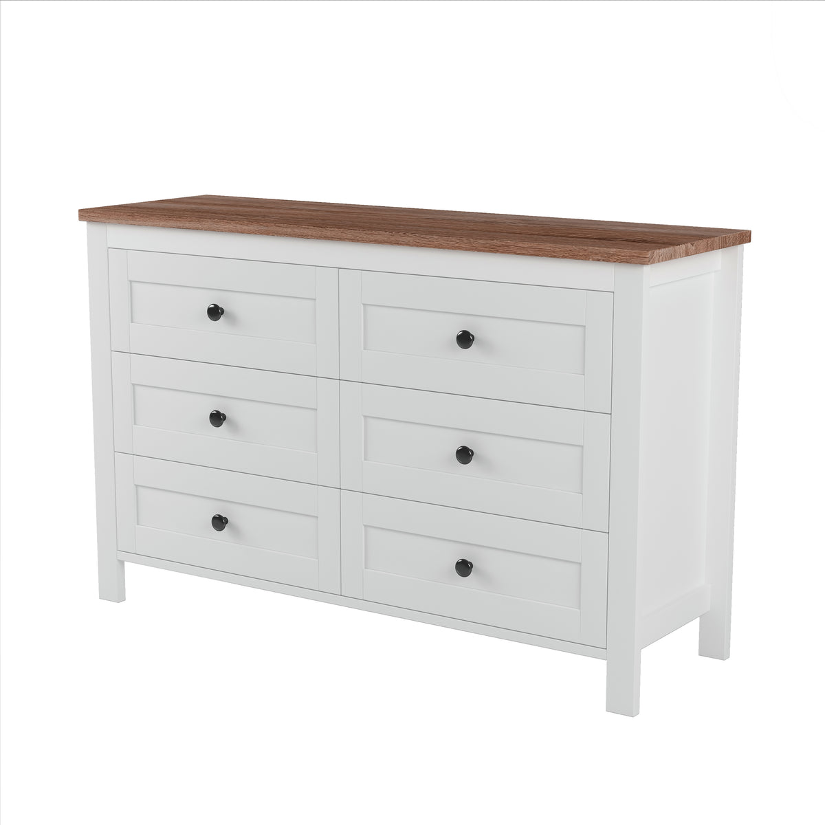 variant-group:rf-n733s369048k|Roomfitters 3 Piece Bedroom Set, Full Farmhouse Platform Bed with Sliding Headboard, Bedside Tables, White Brown