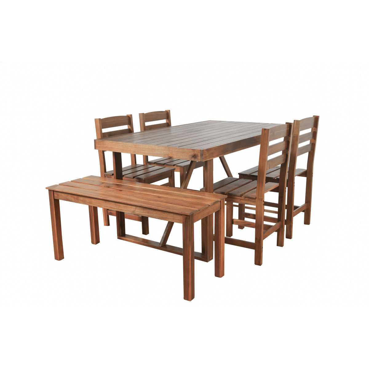 variant-group:rf-n711wy000432aae|Roomfitters High-Quality Acacia Wood Outdoor Table and Chair Set for Patio, Balcony, Backyard, Brown
