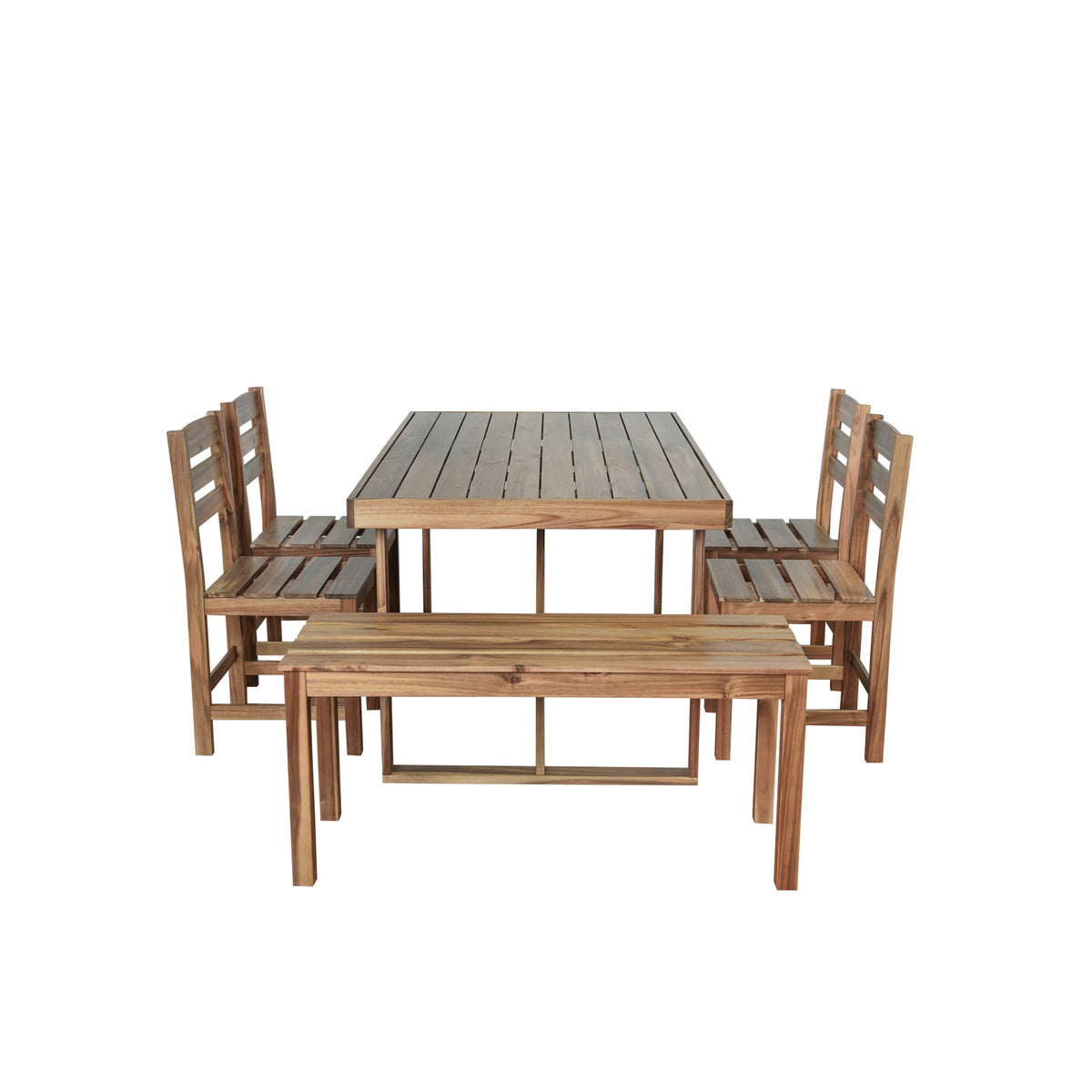 variant-group:rf-n711wy000432aaa|Roomfitters High-Quality Acacia Wood Outdoor Table and Chair Set for Patio, Balcony, Backyard, Natural Wood