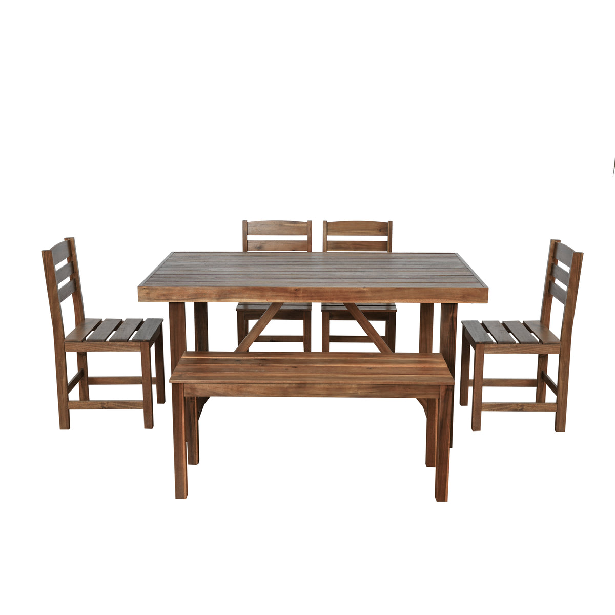 variant-group:rf-n711wy000432aae|Roomfitters High-Quality Acacia Wood Outdoor Table and Chair Set for Patio, Balcony, Backyard, Brown