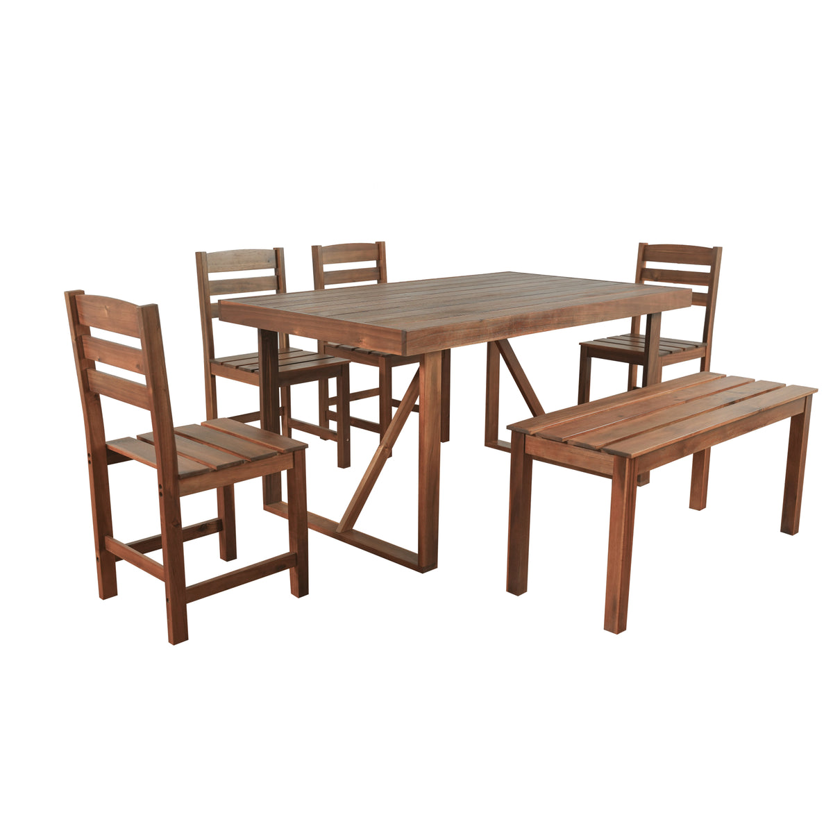 variant-group:rf-n711wy000432aae|Roomfitters High-Quality Acacia Wood Outdoor Table and Chair Set for Patio, Balcony, Backyard, Brown