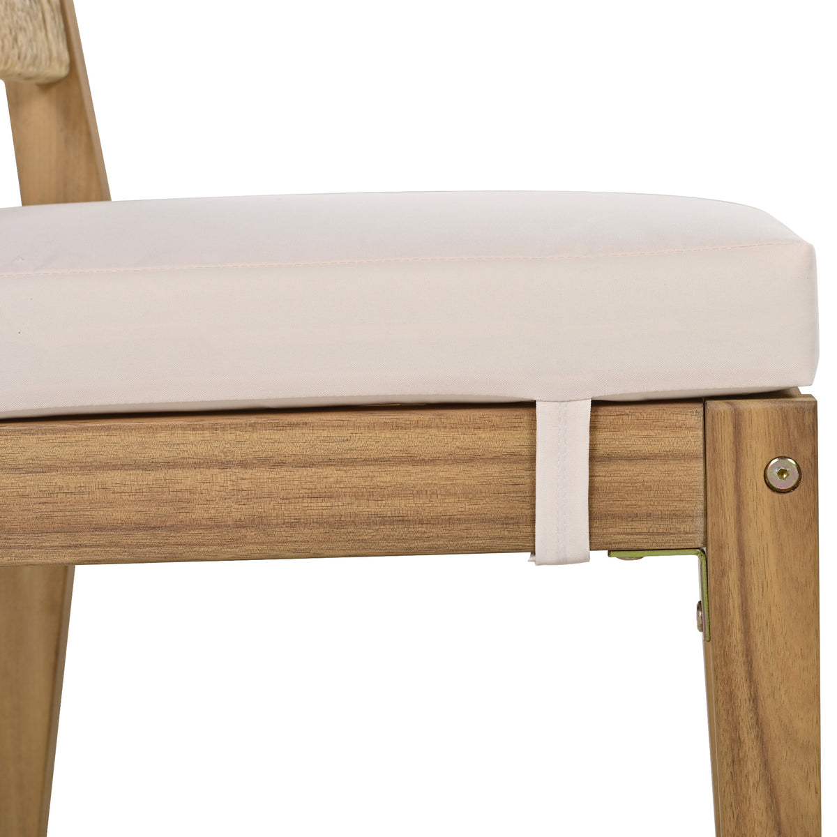 variant-group:rf-n711wy000393aaa|Roomfitters Outdoor Acacia Wood Dining Table and Chair Set with Thick Cushions, Patio Furniture for Garden, Beige