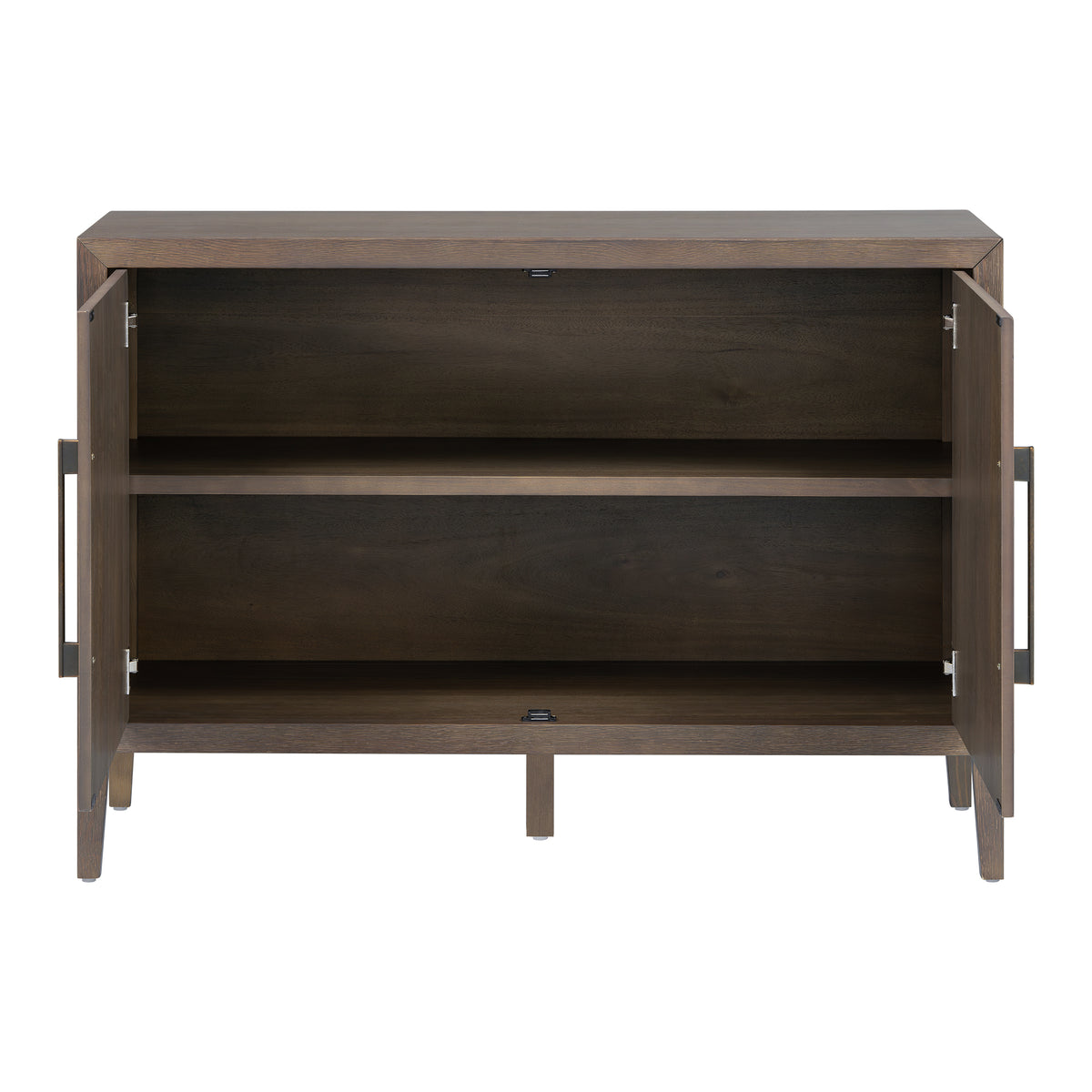 variant-group:rf-n711p410389d|Roomfitters 47.25-Inch Farmhouse Sideboard, 2-Door Buffet Cabinet, Medium Brown Wooden Storage Console, Metal Handles