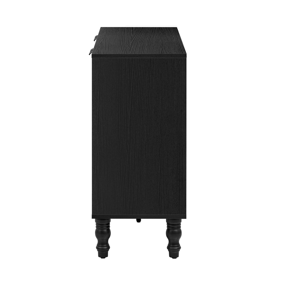 variant-group:rf-n724p233372b|Roomfitters Modern TV Stand for up to 43 Inch TV, Entertainment Console with Storage Compartments and Wood Legs, Black