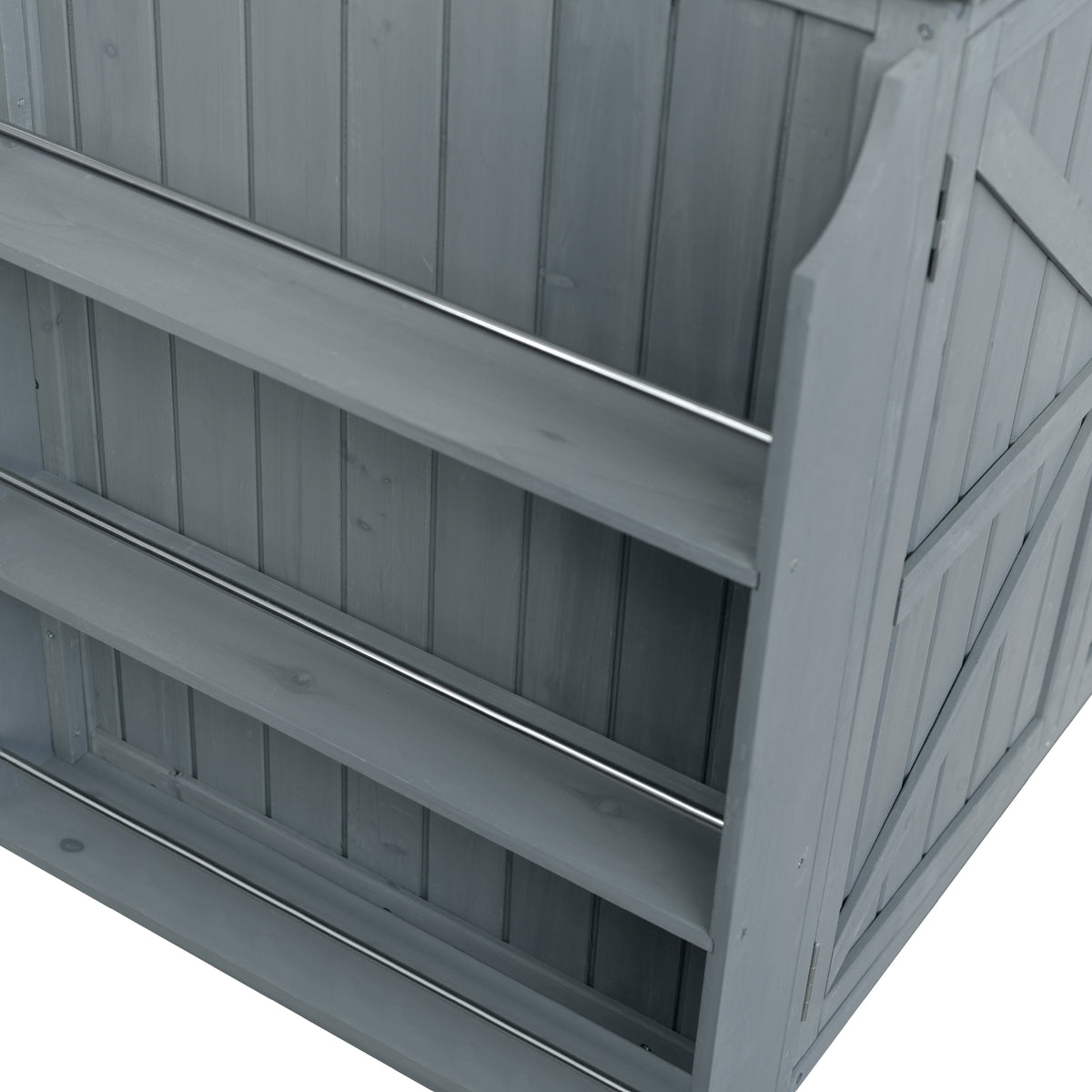 variant-group:rf-n707p370287g|Roomfitters 42.1" Grill Cart, Outdoor Kitchen Island with Stainless Steel Top, BBQ Prep Station with Spice Rack, Grey+Blue