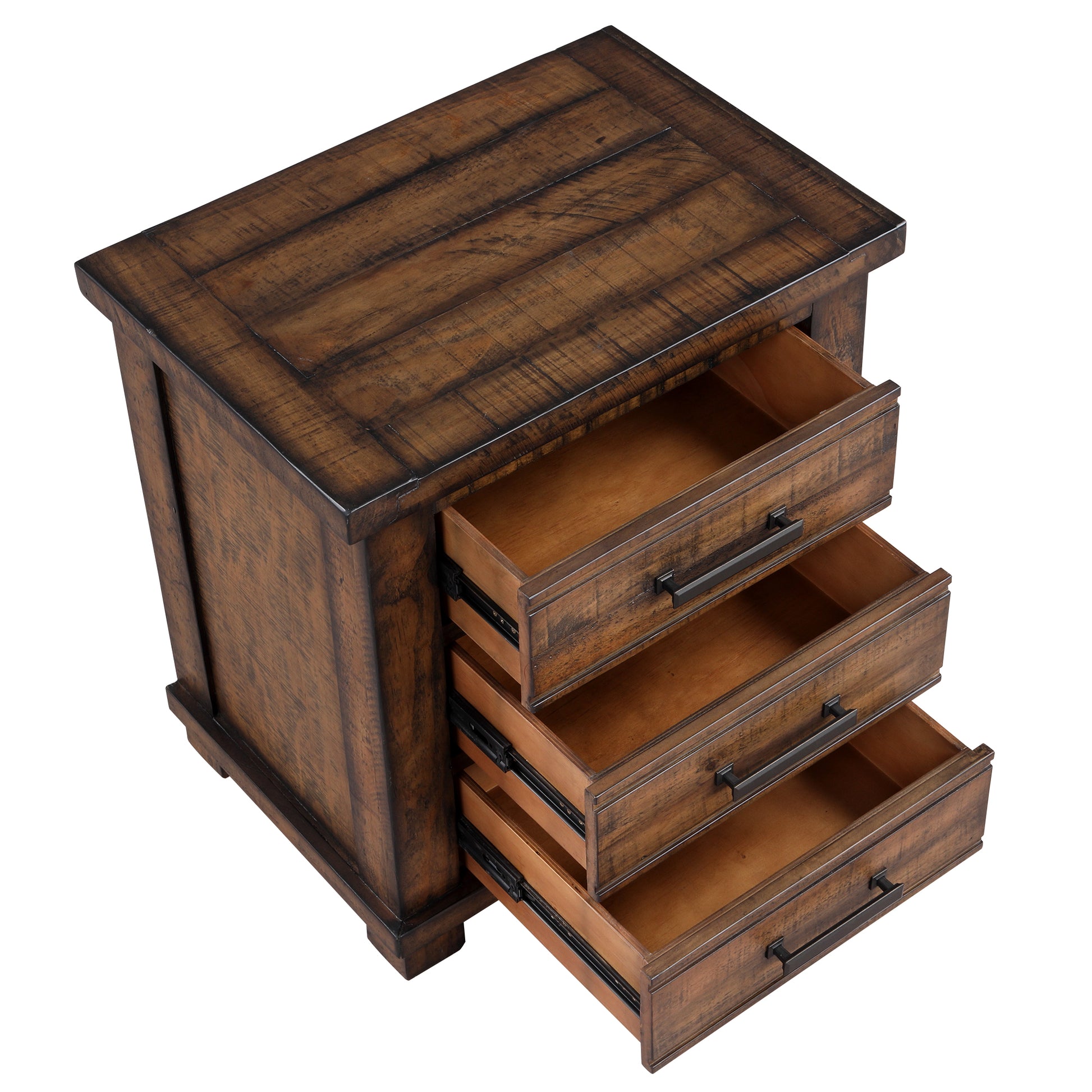 variant-group:rf-n701p455591d|Roomfitters 3 Drawer Reclaimed Solid Wood Farmhouse Nightstand Side Table, Rustic Bedside End Accent Furniture, Natural