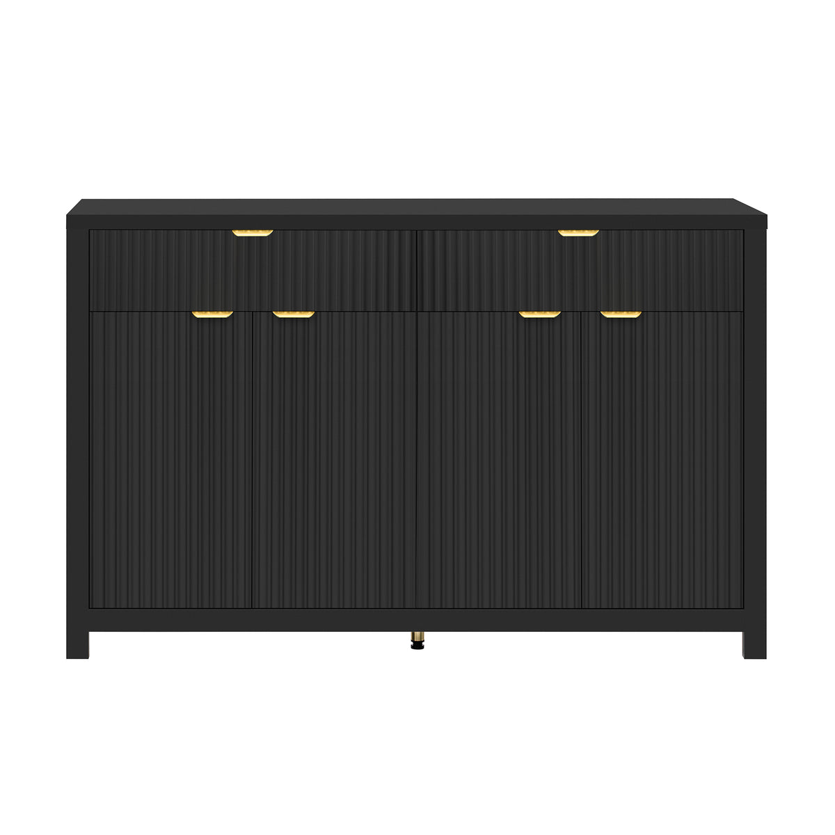 variant-group:rf-n711p269068b|Roomfitters Modern Sideboard Cabinet, Wave Pattern Storage Buffet with Adjustable Shelves, Accent Console, Black