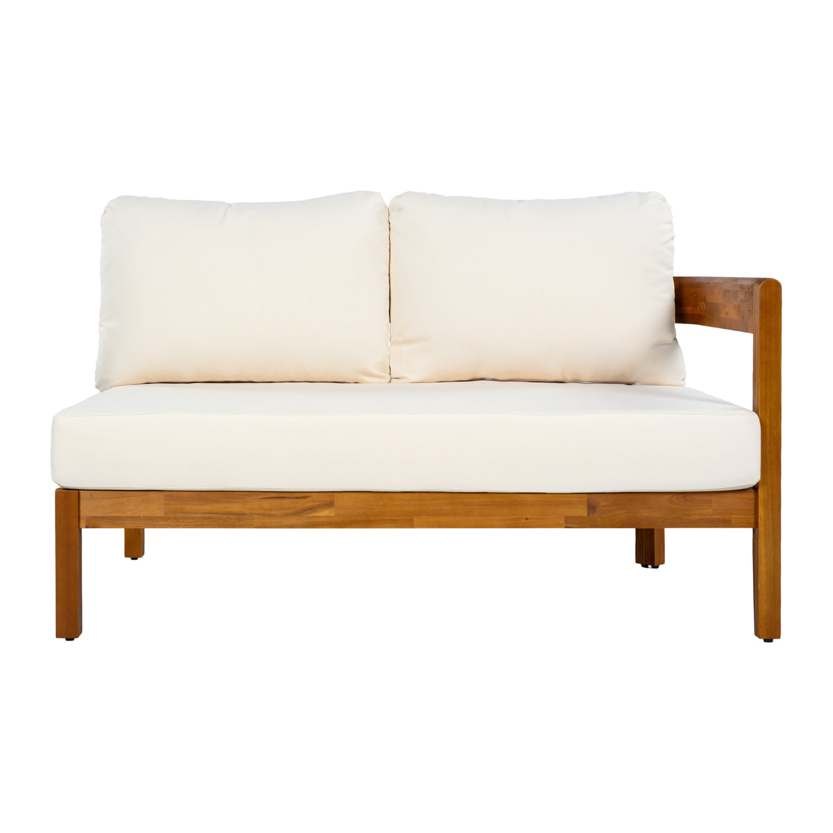 variant-group:rf-n711wy000481aaa|Roomfitters Modern Coastal White Solid Acacia Wood L-Shaped Outdoor Patio Sectional Sofa Conversation Seating Set