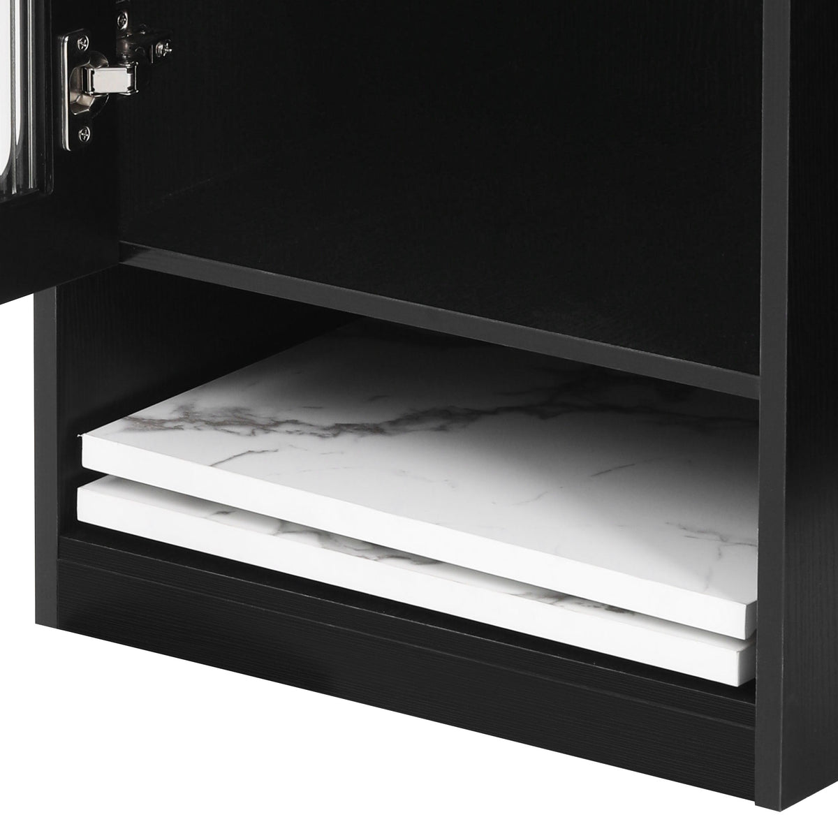 variant-group:rf-n707s000017b|Roomfitters 59.5" Kitchen Island with 41.8" Extendable Dining Table, Double-Sided Storage, Power Outlet, 2 Drawers, Black
