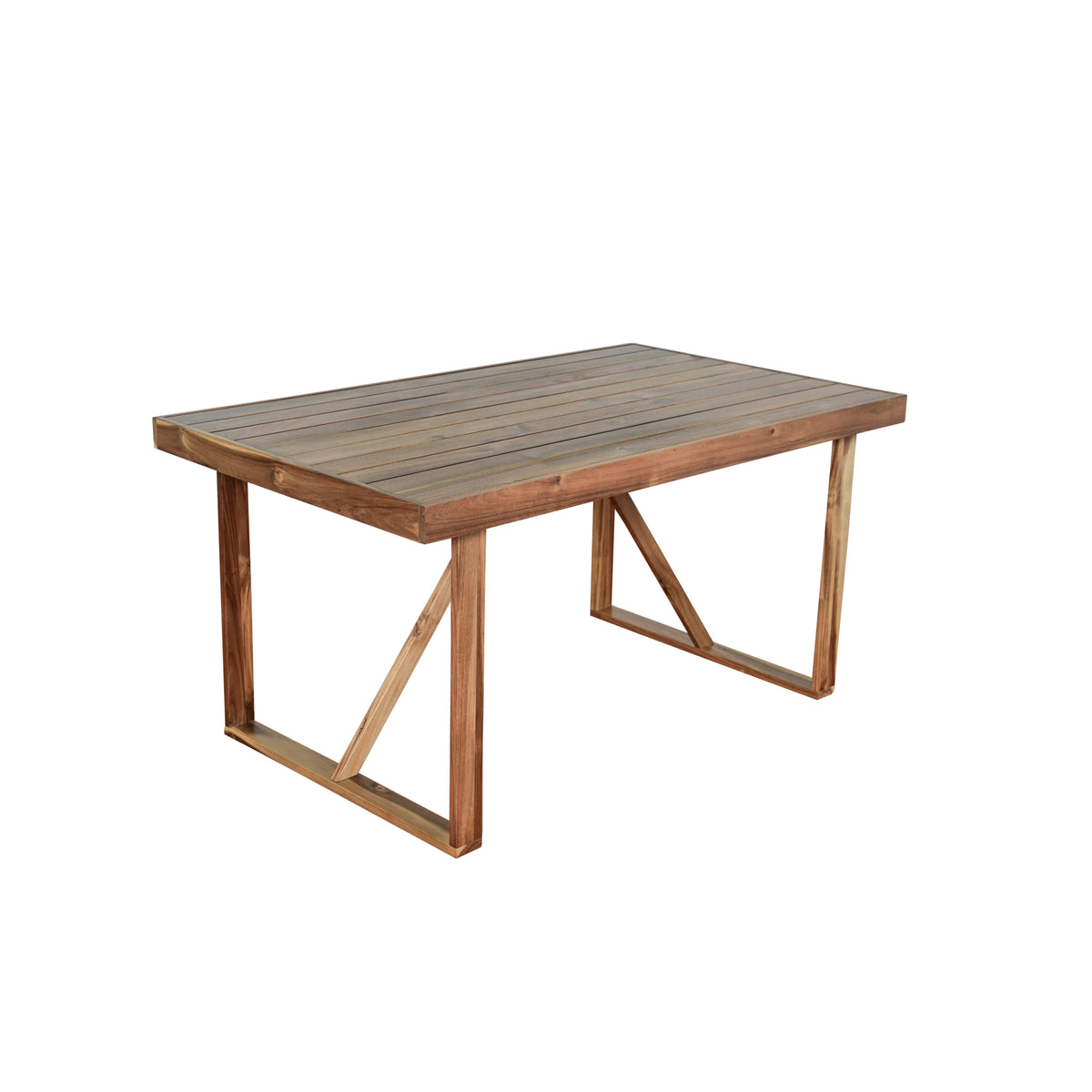 variant-group:rf-n711wy000472aaa|Roomfitters 6-Piece Acacia Wood Outdoor Dining Set with Bench and 4 Chairs, Rectangular Table for Patio and Backyard, Natural