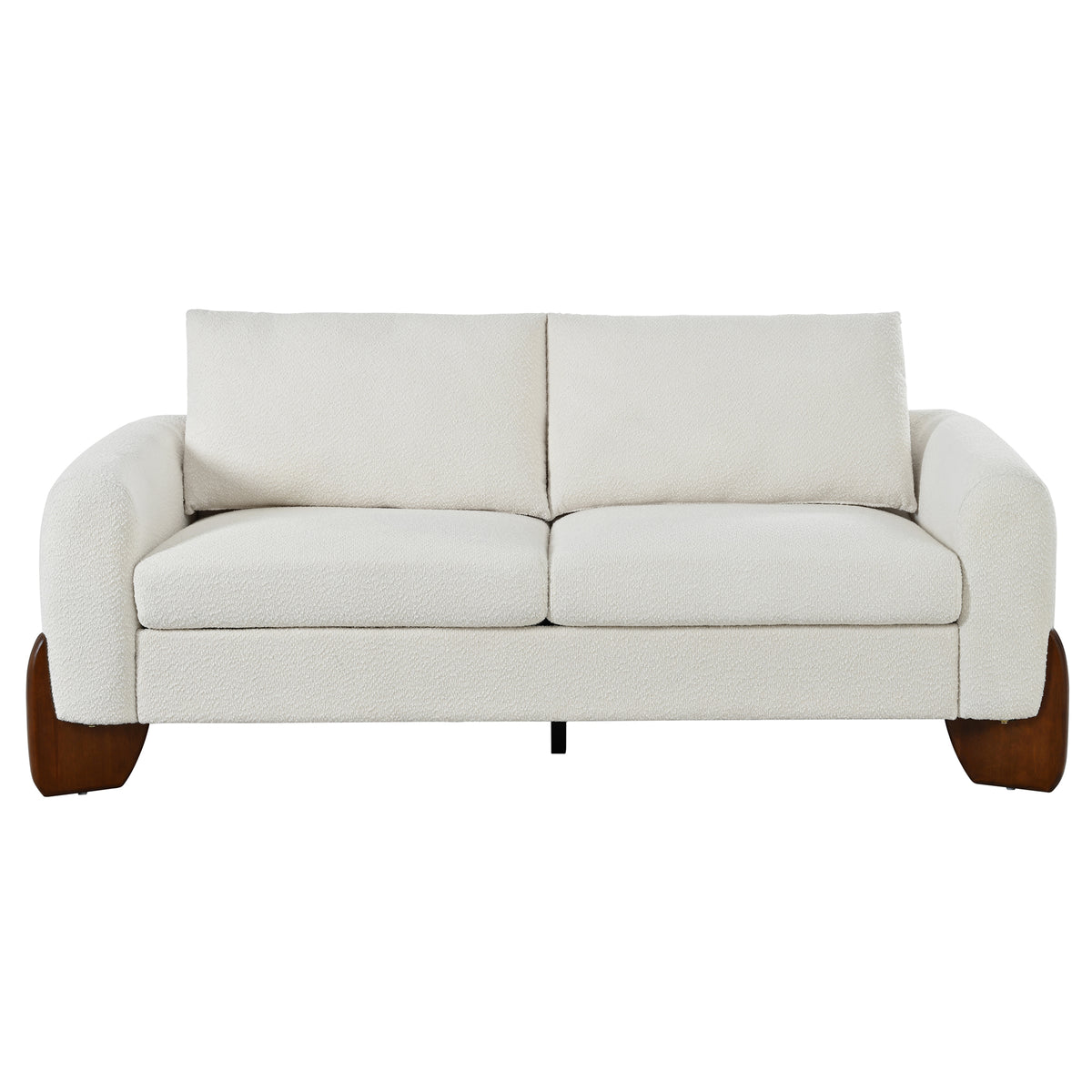variant-group:rf-n711wy000479aaa|Roomfitters Modern 3-Piece Living Room Sofa Set, Bouclé Fabric Loveseat and 2 Armchairs Pack, Beige Pinewood Lounge