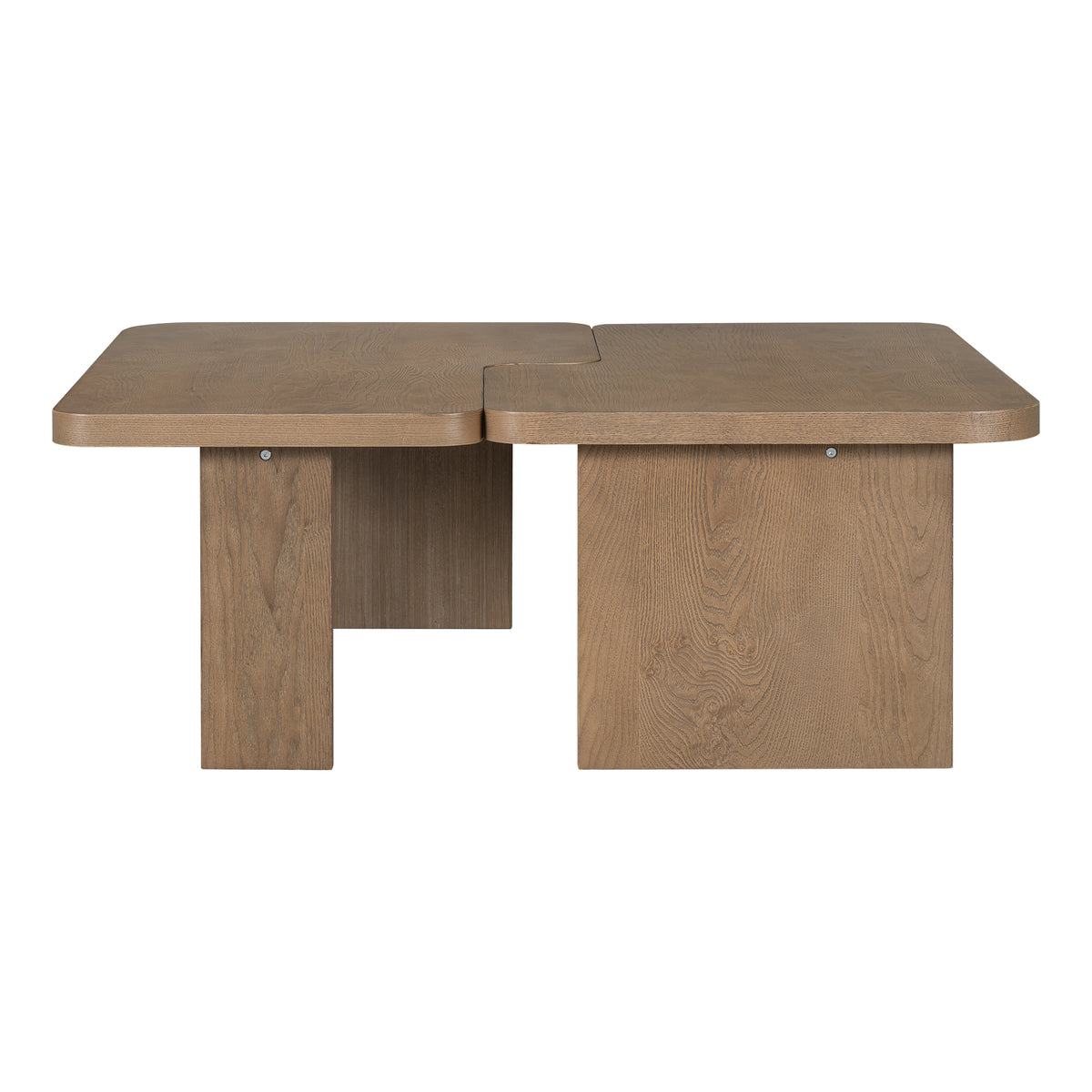 variant-group:rf-n724p232174d|Roomfitters Minimalist Coffee Table Set, Rectangular Center Table with Two-Tone Design, Natural