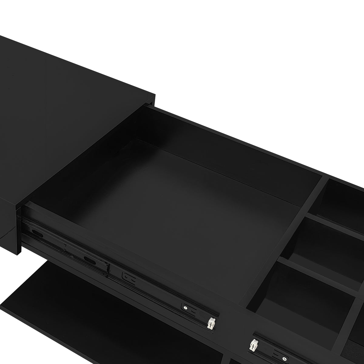 variant-group:rf-n724p290061b|Roomfitters Extendable Coffee Table with Hidden Storage and Compartments, Adjustable Multifunctional Center Table, Black