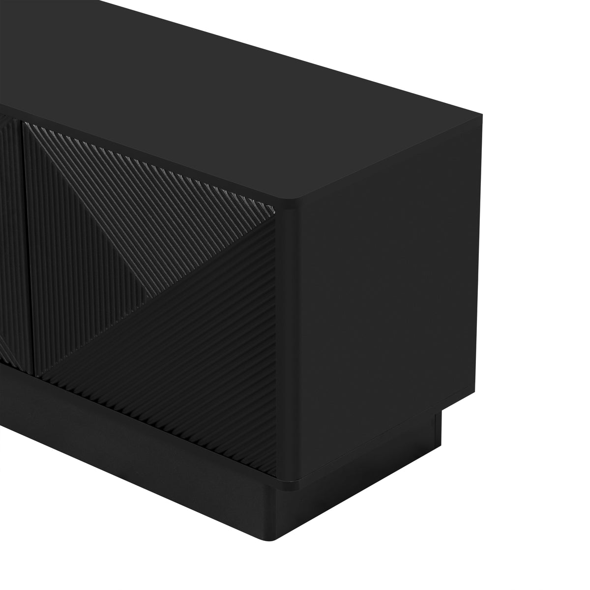variant-group:rf-n724p426846b|Roomfitters Stylish 4-Door Wave Design TV Console with 16-Color USB LED Light, Black