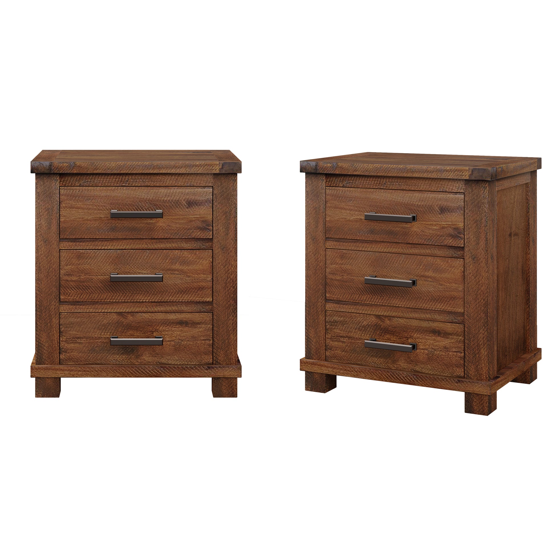 variant-group:rf-n701bs701p455591d|Roomfitters 3 Drawer Reclaimed Solid Wood Farmhouse Nightstand Set of 2, Rustic Bedside End Side Accent Table, Natural