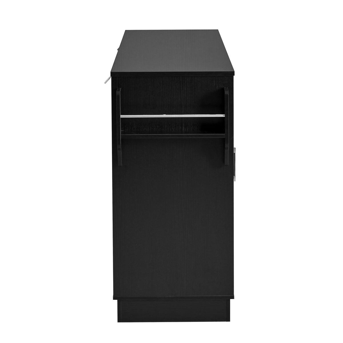variant-group:rf-n711p437643b|Roomfitters Modern Contemporary Black Melamine MDF Sideboard Buffet Cabinet Dining Room Storage Kitchen Credenza