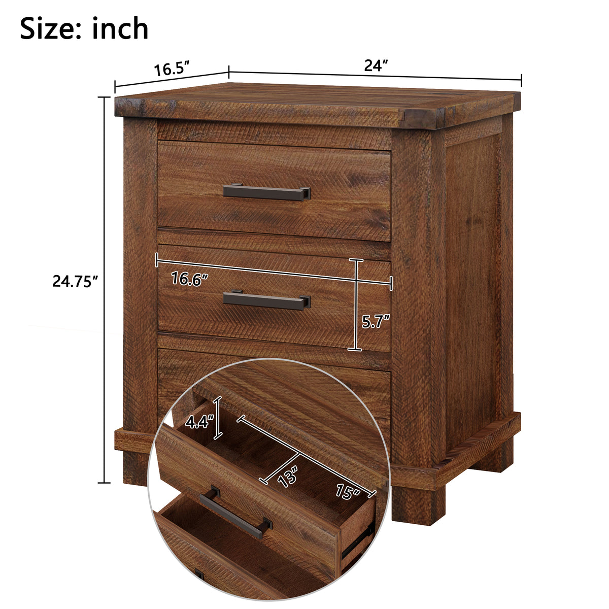 variant-group:rf-n701bs701p455591d|Roomfitters 3 Drawer Reclaimed Solid Wood Farmhouse Nightstand Set of 2, Rustic Bedside End Side Accent Table, Natural