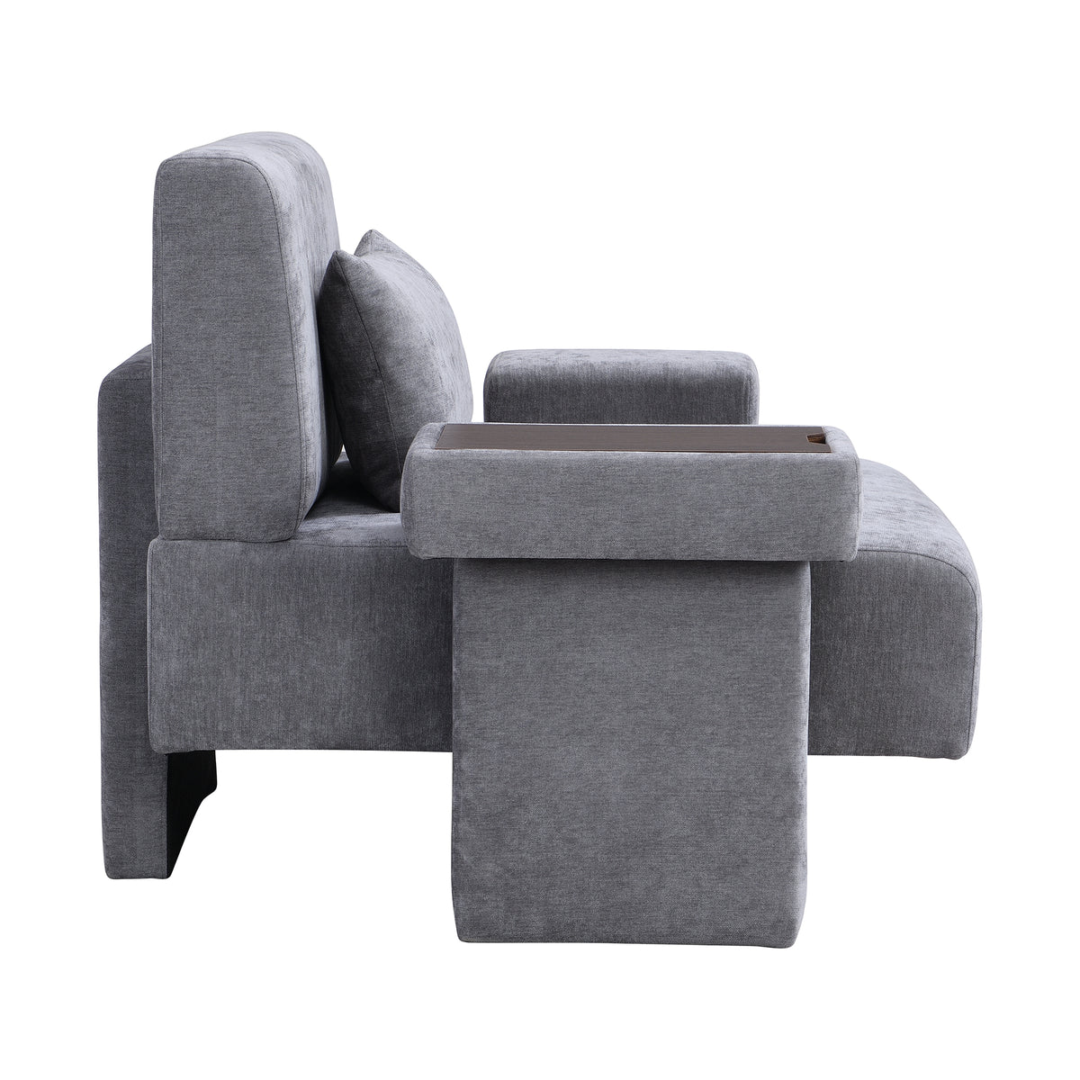 variant-group:rf-n724sj000130aae|Roomfitters Oversized Mid-Century Armchair 48” Wide with Soft Cushion and Wood Frame, Lounge Reading Chair, Gray
