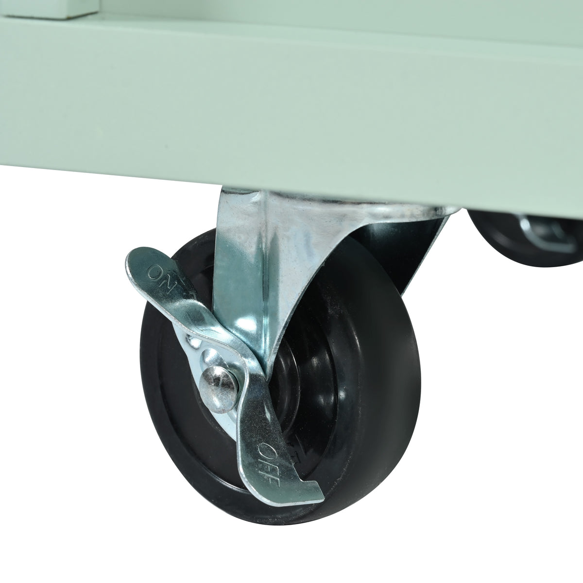 variant-group:rf-n707wf298028aae|Roomfitters Kitchen Cart with Rubber Wood Drop-Leaf Countertop, Cabinet Door Storage Racks, 5-Wheel Kitchen Island with Storage Cabinet & 3 Drawers, Mint Green