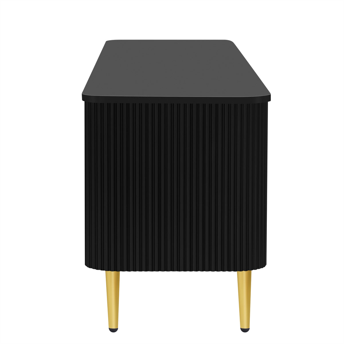 variant-group:rf-n724sj000143aab|Roomfitters Minimalist TV Stand for up to 85 Inch TV, Entertainment Center with Four Spacious Cabinets, Black