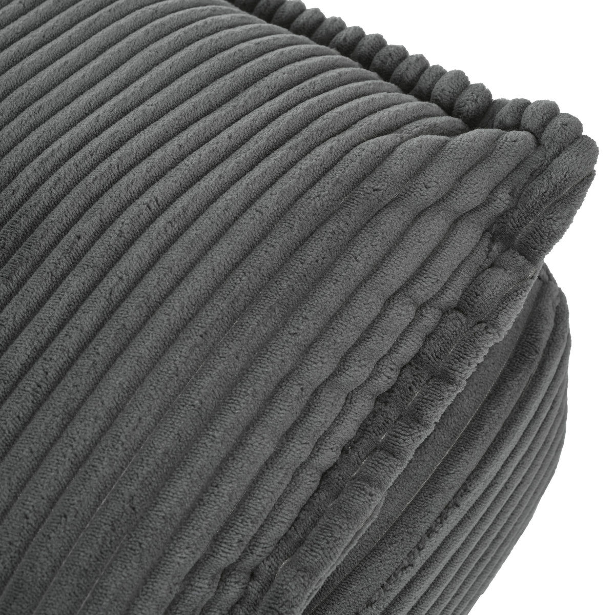 variant-group:rf-n711p192059e|Roomfitters 85.4" Modern Curved Sofa, Back Upholstered Couch with 2 Decorative Throw Pillows, Corduroy Fabric Couch for Living Room, Bedroom, Apartment, Gray