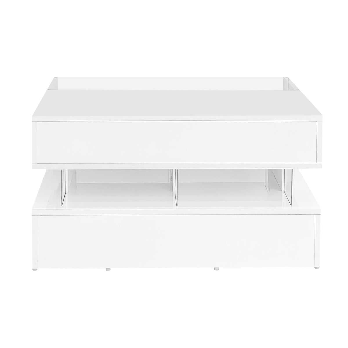 variant-group:rf-n724p290043k|Roomfitters Lift-Top Square Coffee Table with Glass Surface, Hidden Storage, High Gloss Finish, White