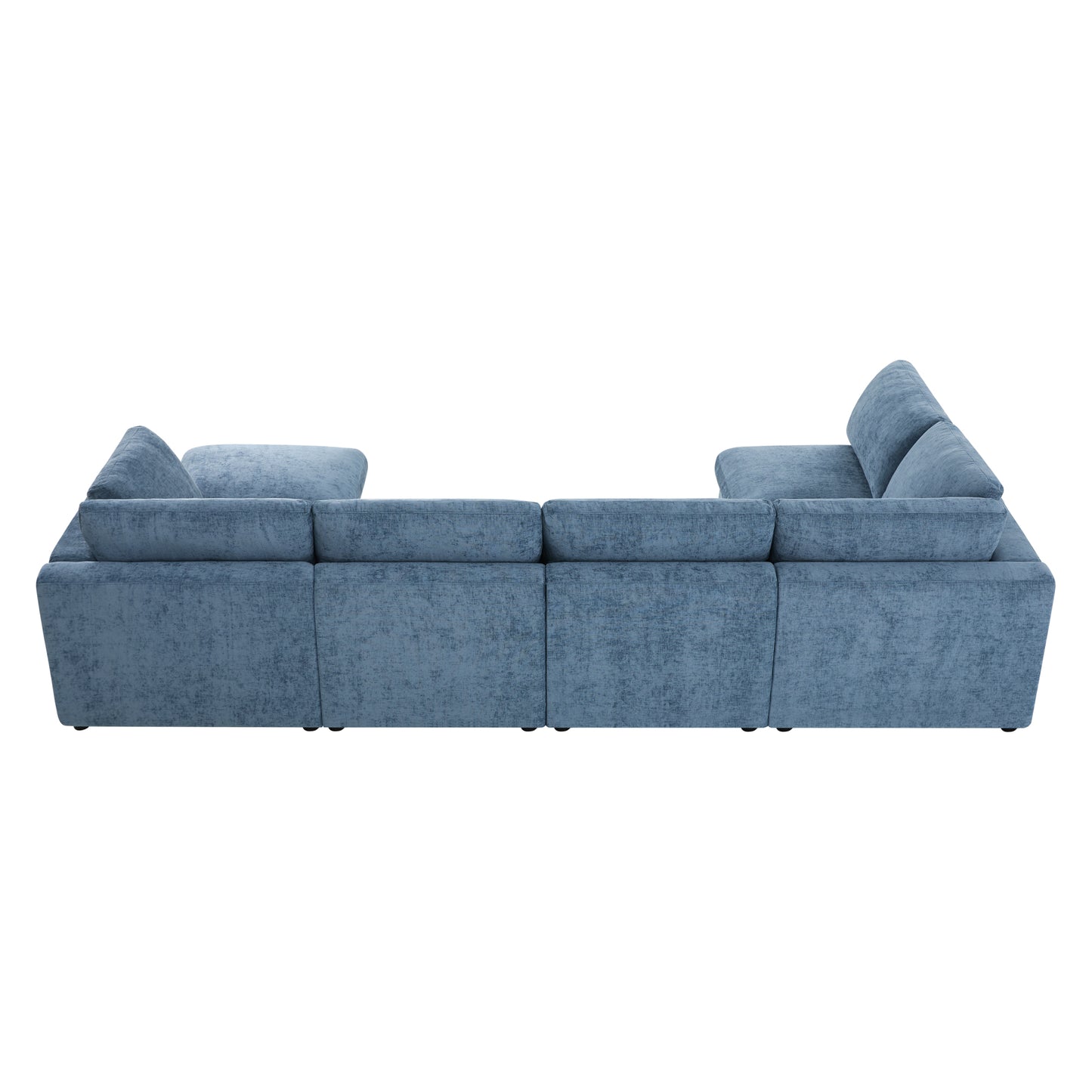 variant-group:rf-n723s9792k|Roomfitters 129 Inch Oversized U-Shaped Modular Sectional Sofa, Large Upholstered Living Room Seating Couch Furniture, Blue