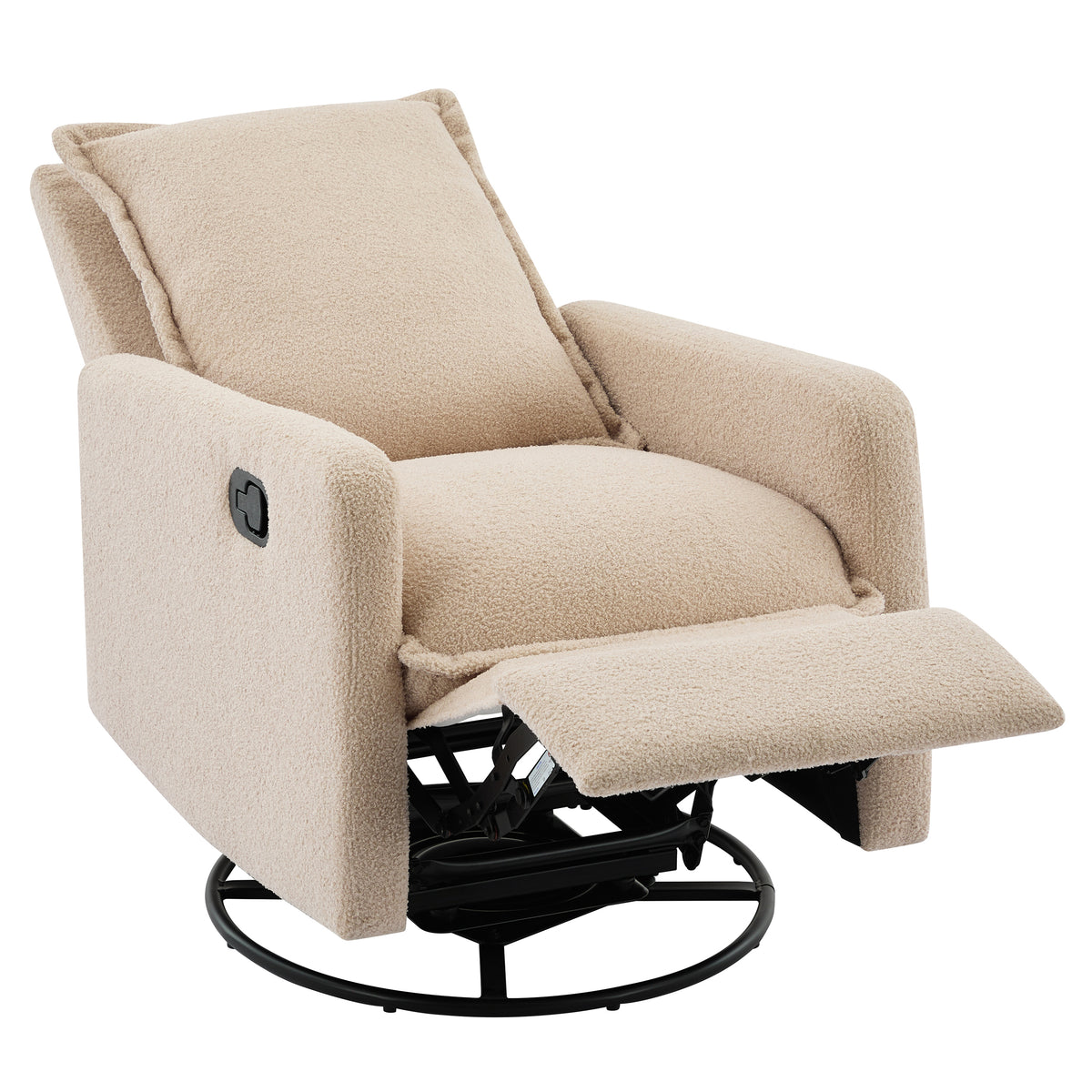 variant-group:rf-n701p348238o|Roomfitters Swivel Rocker Recliner Chair, Glider Rocking Armchair, Teddy Fleece Nursery Reclining Lounge Accent Chair, Oatmeal