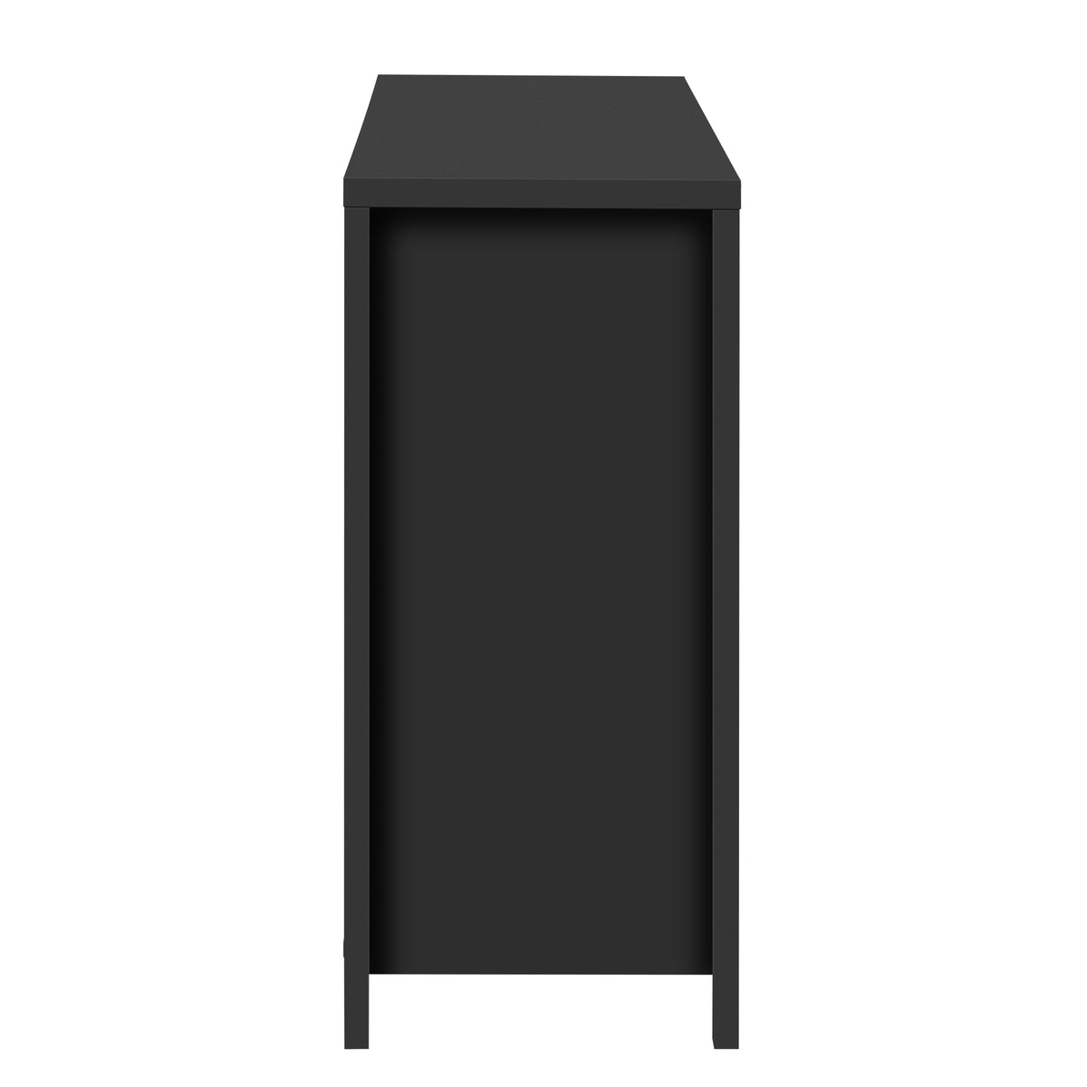 variant-group:rf-n711p269068b|Roomfitters Modern Sideboard Cabinet, Wave Pattern Storage Buffet with Adjustable Shelves, Accent Console, Black
