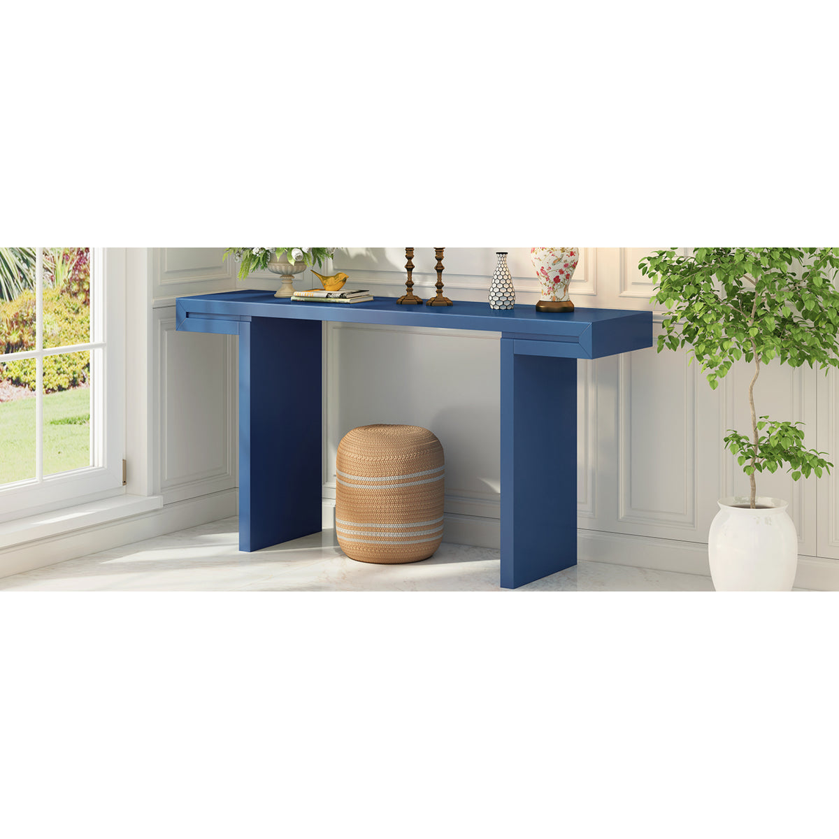 variant-group:rf-n711p303209v|Roomfitters 60" Modern Minimalist Console Table, Slim Entryway Sofa Table for Hallway and Living Room Decor, Navy Blue