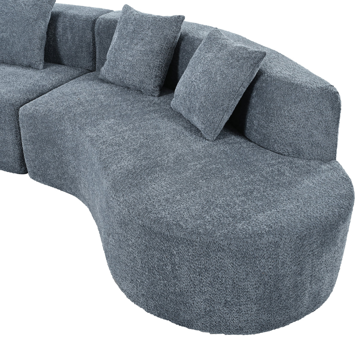 variant-group:rf-n711wy000456aae|Roomfitters 132" Sectional Sofa, Modern Curved Design L-Shaped Modular Couch for Living Room Furniture, Dark Blue