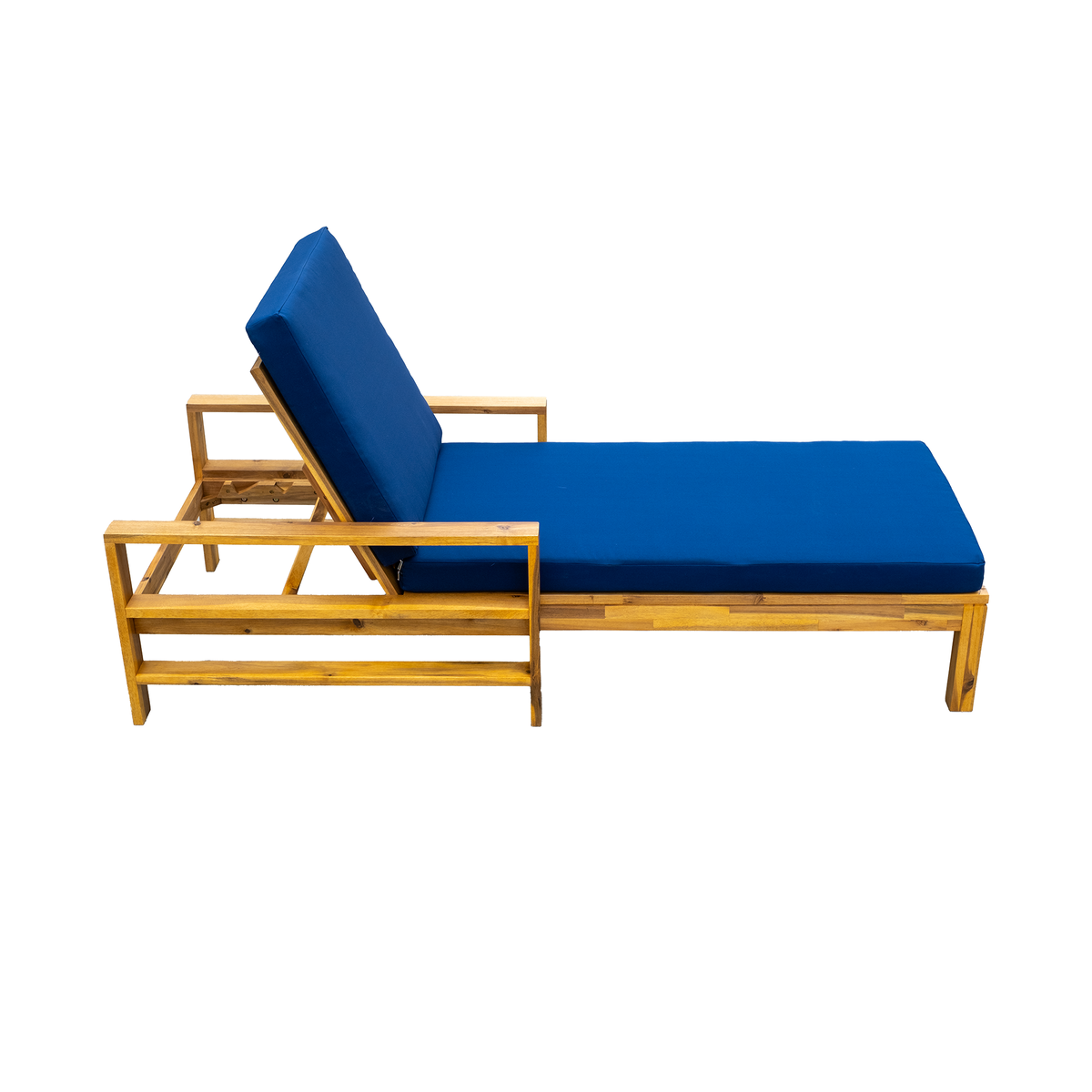 variant-group:rf-n711wy000433aac|Roomfitters Acacia Wood Adjustable Backrest Outdoor Lounge Chair for Gardens, Terraces, Poolside Areas, Natural+Blue