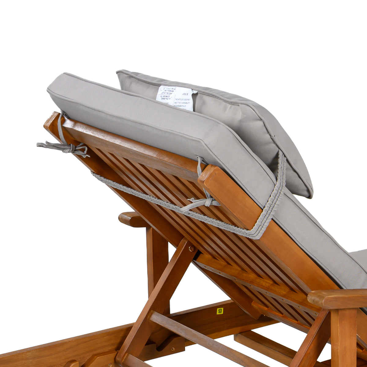 variant-group:rf-n711wy000482aae|Roomfitters 77.5-Inch Adjustable Acacia Wood Outdoor Lounge Chairs, Set of 2 Reclining Chaise Loungers, Grey Cushions