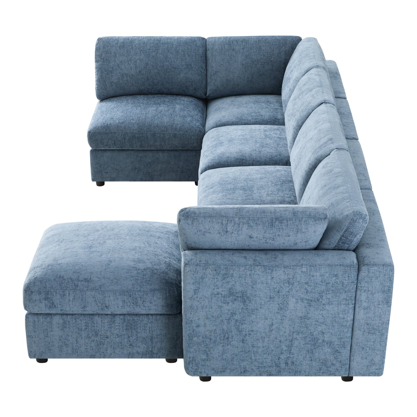 variant-group:rf-n723s9792k|Roomfitters 129 Inch Oversized U-Shaped Modular Sectional Sofa, Large Upholstered Living Room Seating Couch Furniture, Blue
