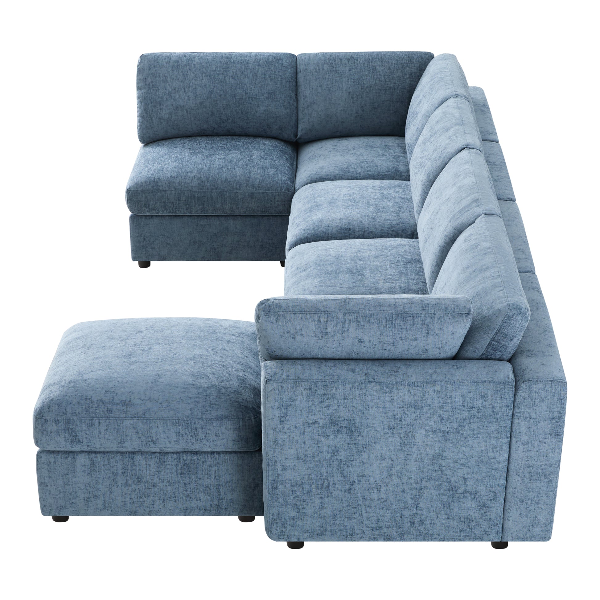 variant-group:rf-n723s9792k|Roomfitters 129 Inch Oversized U-Shaped Modular Sectional Sofa, Large Upholstered Living Room Seating Couch Furniture, Blue