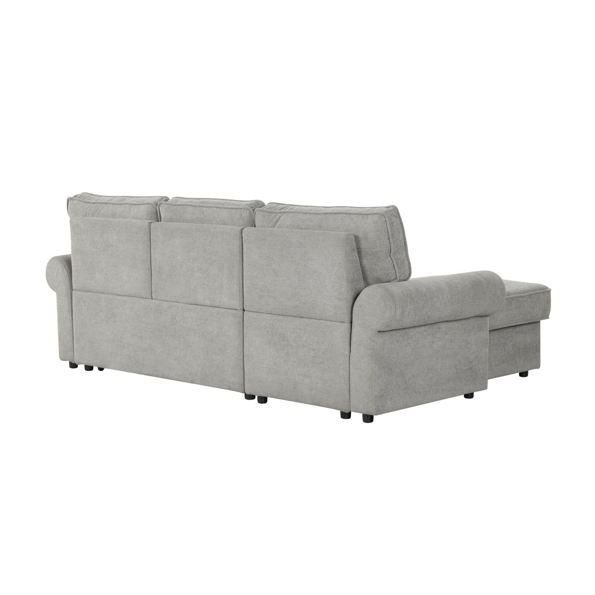 variant-group:rf-n711wy000466aae|Roomfitters 95" Convertible Sectional Sleeper Sofa L-Shaped Couch with Storage Chaise and Pull Out Bed for Living Room, Grey