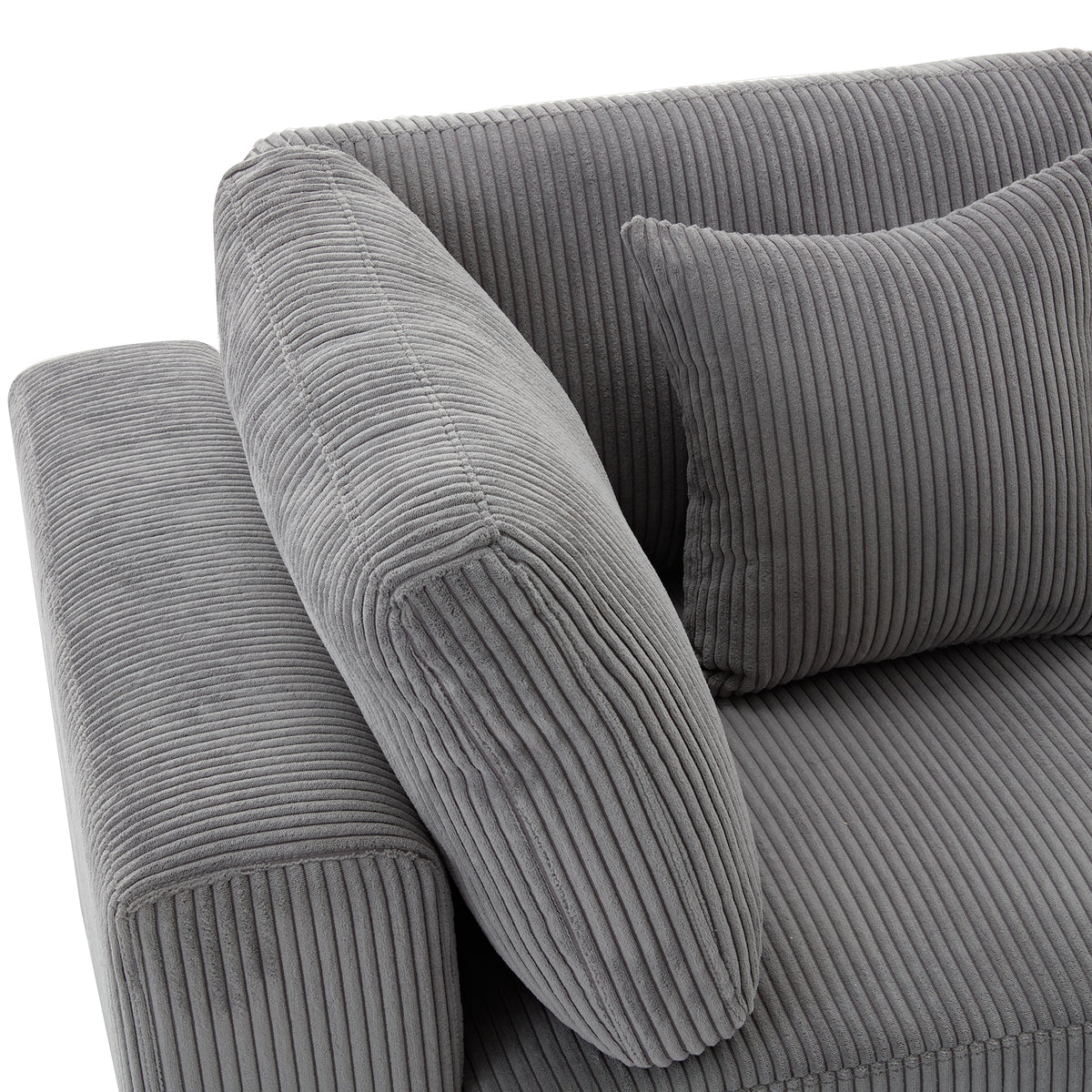 variant-group:rf-n711wy000403aae|Roomfitters 105" 3-Seater Sofa with Removable Back Cushions and 5 Pillows, Comfortable Couch for Living Room, Gray