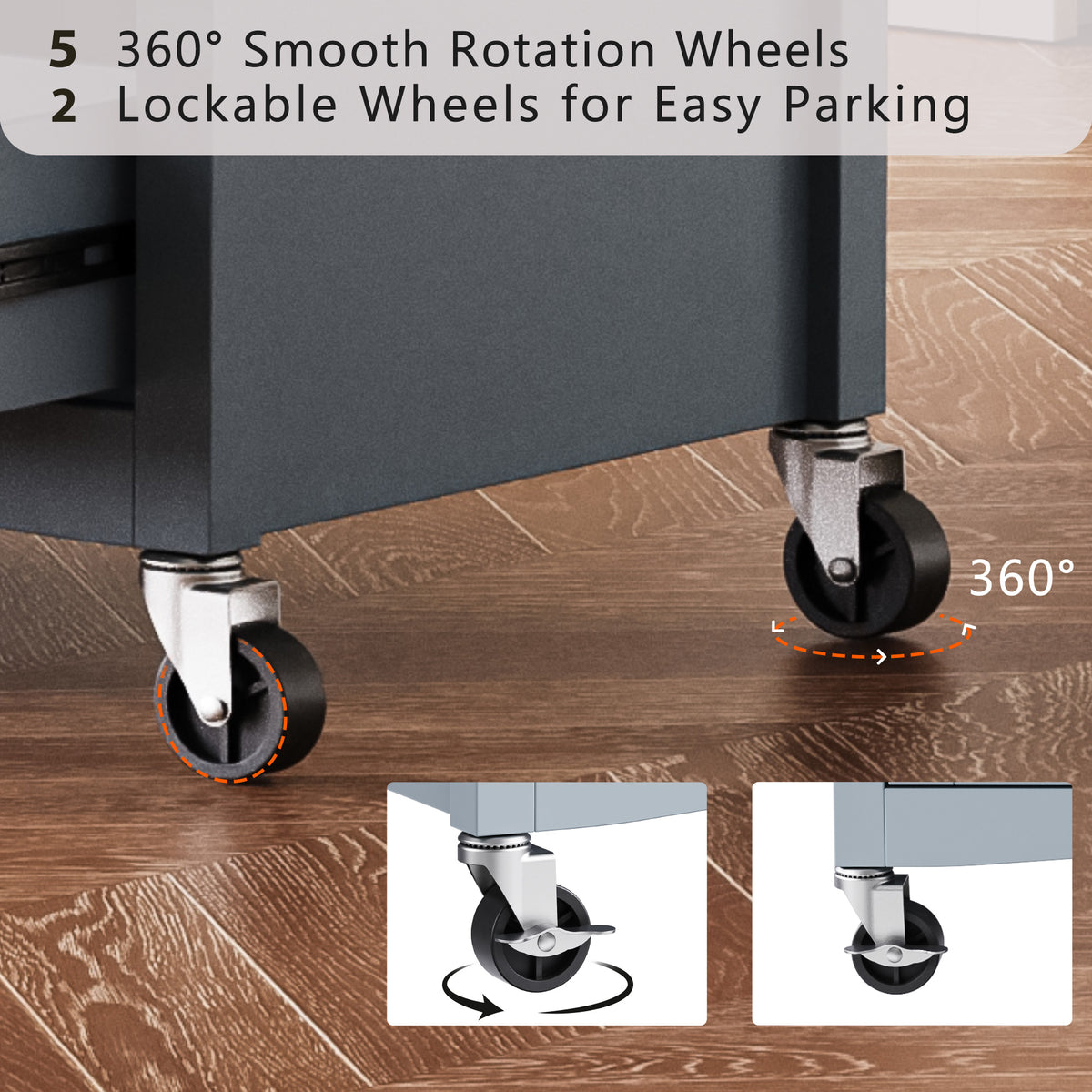 variant-group:rf-n707p195393g|Roomfitters 52" Kitchen Island with Drop Leaf, Rolling Kitchen Cart with Storage Cabinet, Spice Rack, Towel Rack, Adjustable Shelf, Blue Grey