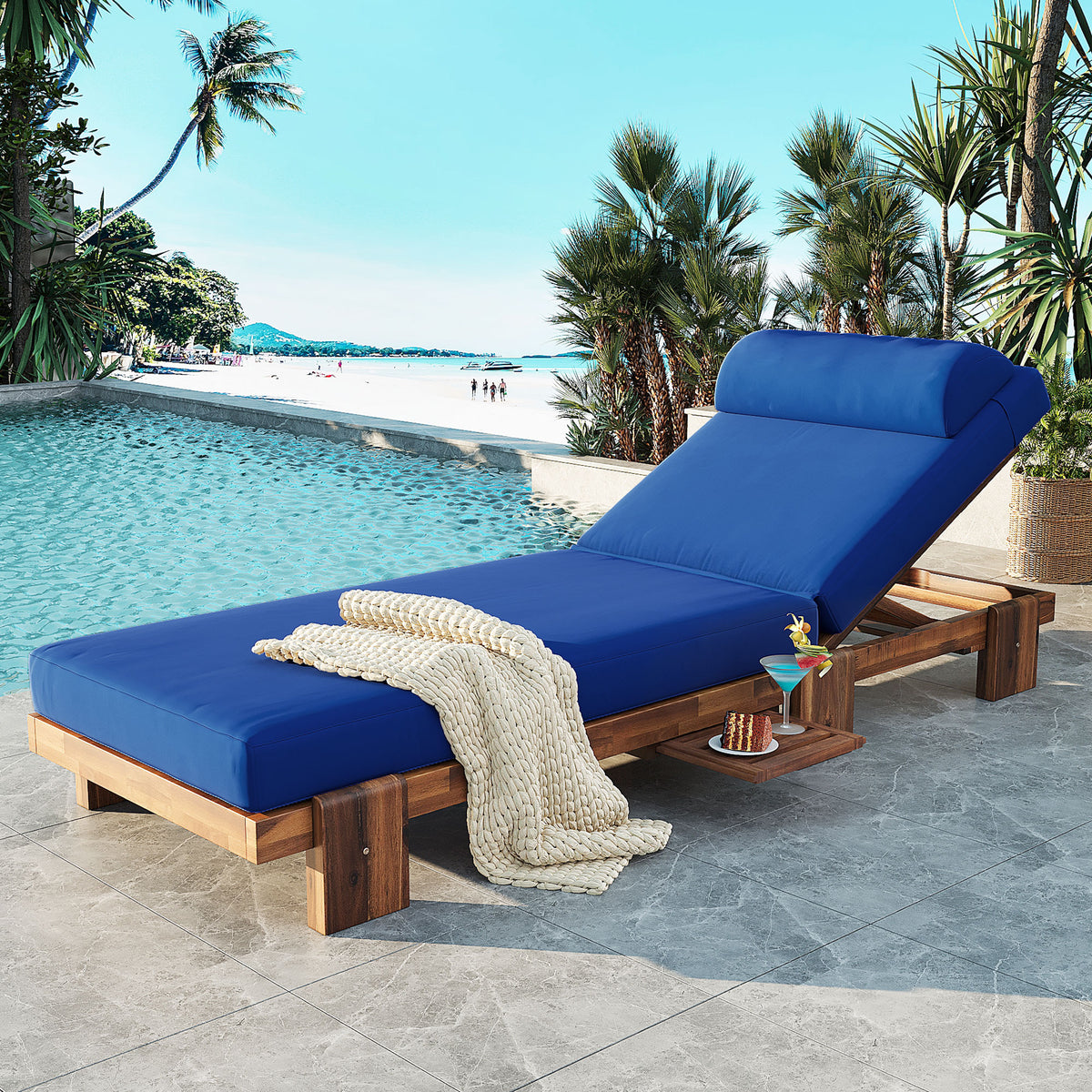 variant-group:rf-n711wy000473aac|Roomfitters 78.8" Outdoor Patio Chaise Lounge Chair with Adjustable Backrest and Side Table for Poolside & Garden, Navy Blue