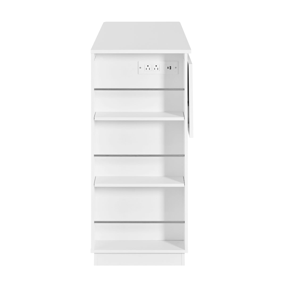 variant-group:rf-n711p437715k|Roomfitters 47.2-Inch Counter Height Bar Cabinet, White Sideboard Buffet Table, Foldable Drop Leaf, Built-In Power