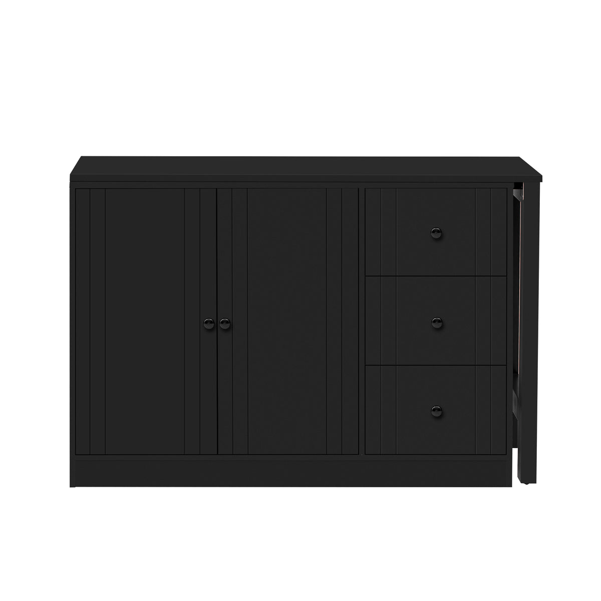 variant-group:rf-n711p334768b|Roomfitters Extendable Sideboard Buffet Cabinet with Storage, Multifunctional Console Table for Dining Room, Black
